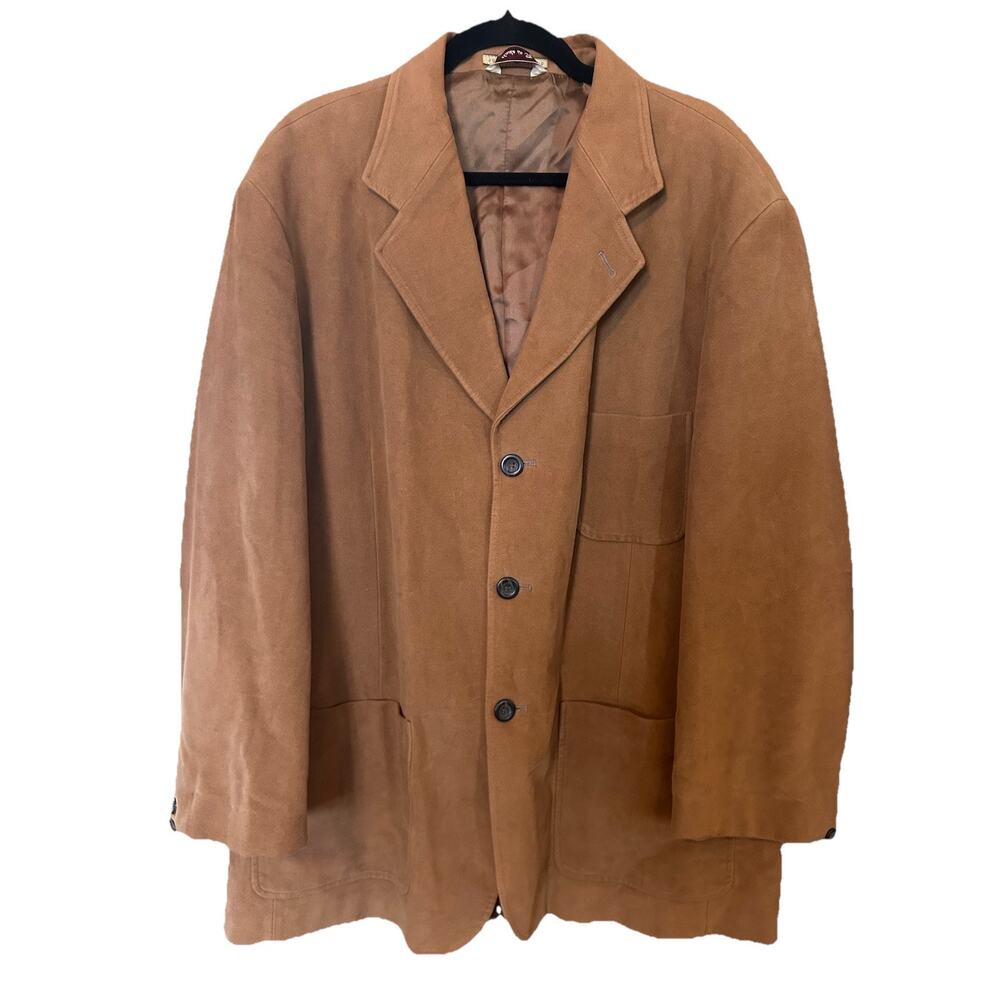 JOSEPH ABBOUD Vintage Coat Golden Italy Sz 48 Read Description!